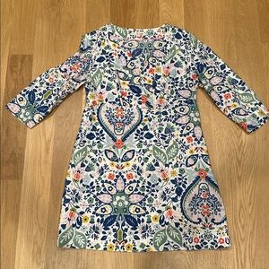 Boden Floral Mini Dress - Blue, Green, Pink, Yellow